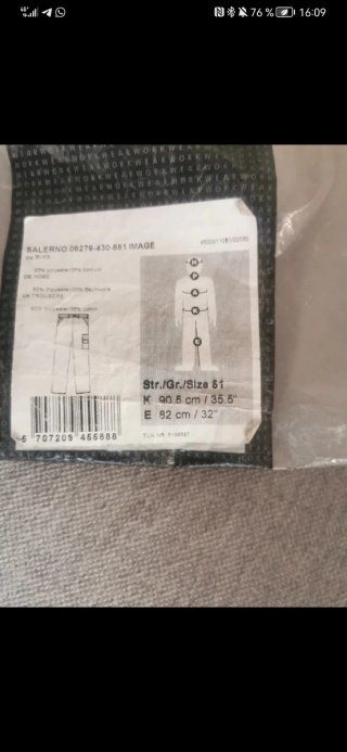 Pantalón de trabajo hombre beige y azul w31/es41