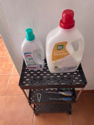 Estantería 2 niveles metal y plástico