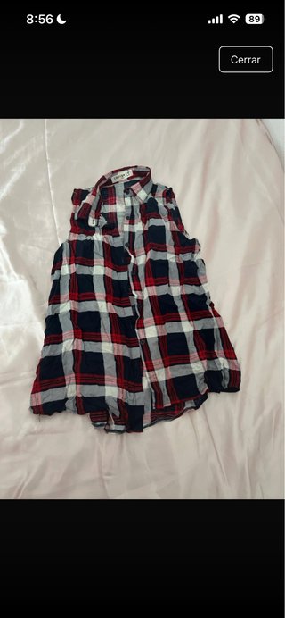 Camisa sin mangas a cuadros