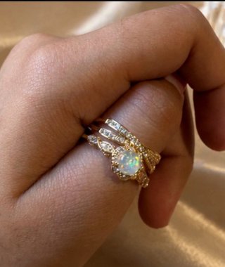 Anillo Oro Zirconia Talla 9