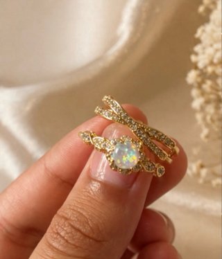 Anillo Oro Zirconia Talla 9