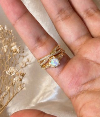 Anillo Oro Zirconia Talla 9