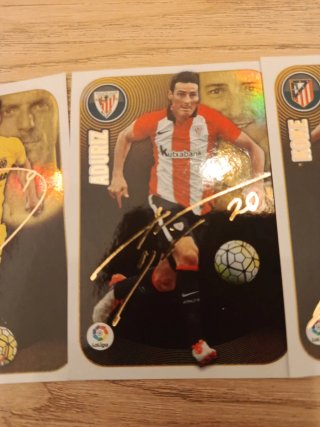Lote 5 cromos Panini 16-17 autógrafos