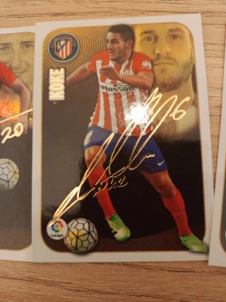 Lote 5 cromos Panini 16-17 autógrafos