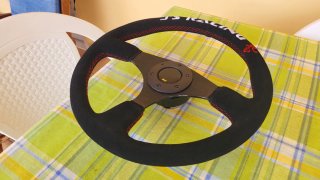 Volante J's Racing 350mm nuovo scamosciato