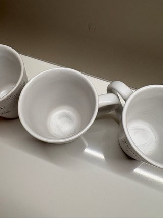 Set 6 tazzine caffè oro e bianche