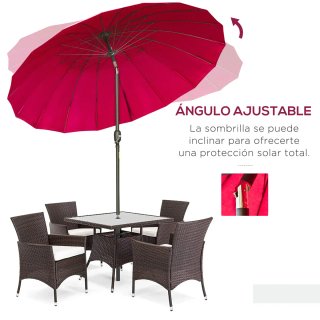 Sombrilla Jardín Ø250x240 cm con Manivela