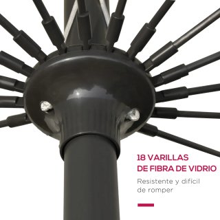 Sombrilla Jardín Ø250x240 cm con Manivela