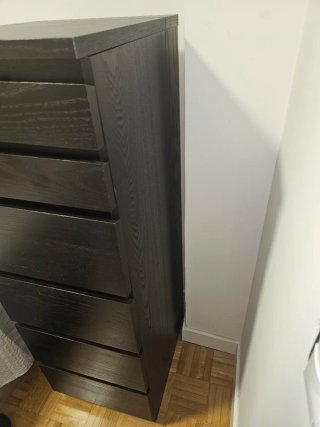 Cómoda MALM 6 cajones + espejo