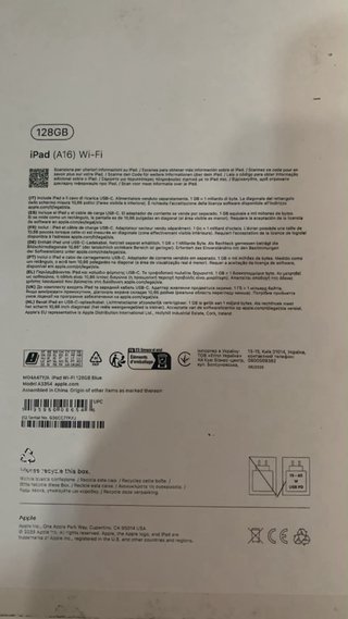 iPad 11ª (A16) Gen 128GB Azul