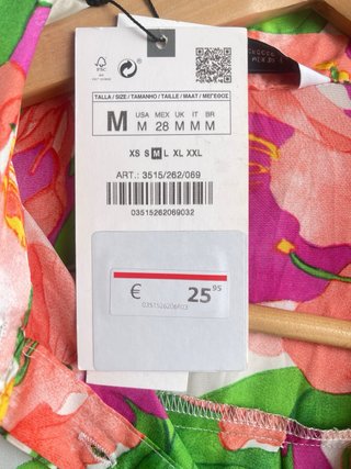 Blusa Zara floral M/38/10 a estrenar