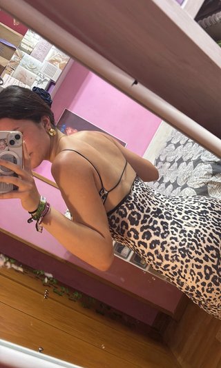 Vestido largo leopardo