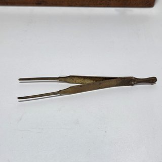 Antico Microscopio Portatile in Ottone Fine XIX S.