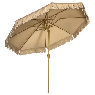 Sombrilla Jardín Beige Ø264x240 cm Ajustable