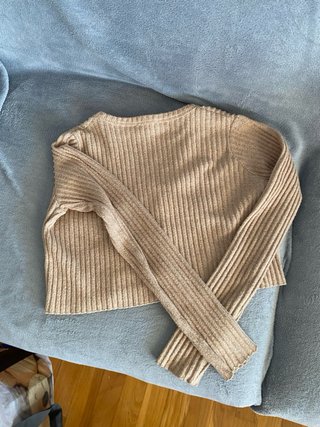 Jersey marrón de canalé