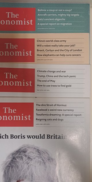 The Economist - 12 riviste anno 2019 3€ cadauna 30