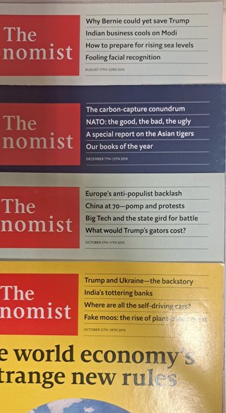 The Economist - 12 riviste anno 2019 3€ cadauna 30