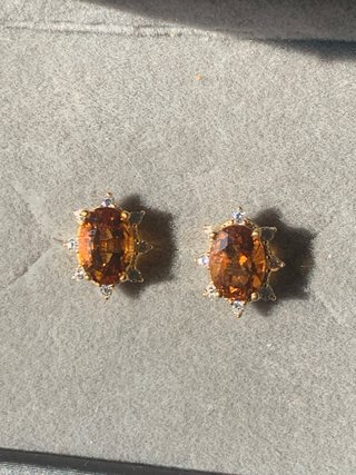 Pendientes plata  Citrino madeira