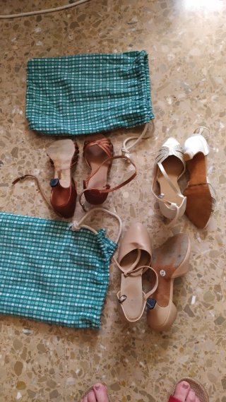 Lote Zapatos Baile Mujer Talla 35 tres pares