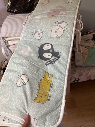 Protector cuna bebé tejido gofre