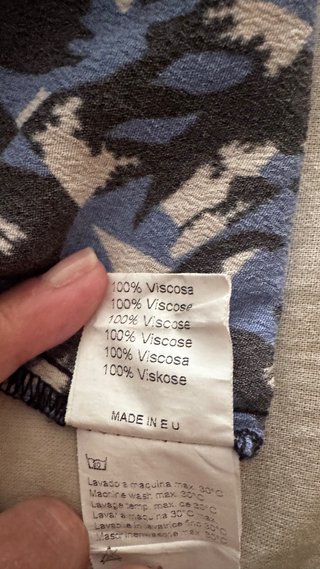 Vestido estampado azul y multicolor
