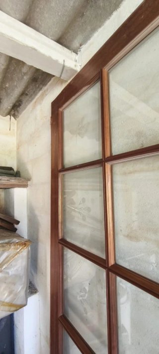 Divisor Sapelly y Cristal Grabado 102x201cm
