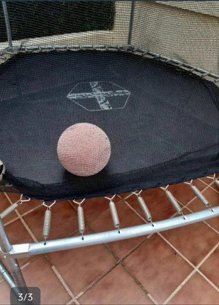Cama elástica con red de seguridad