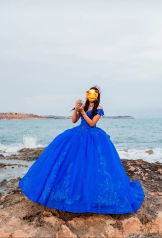 Vestido de 15 años azul