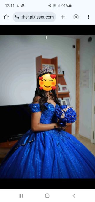 Vestido de 15 años azul