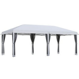 Gazebo da Giardino 6x3 m Pieghevole con Zanzariera