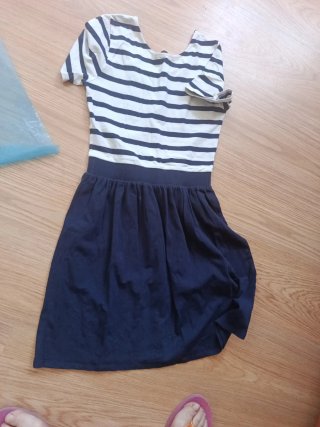 Vestido rayas azul y blanco