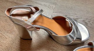 Sandalias tacón plata nuevas 37 rebajas