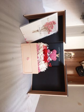 Joyero con Flores y Oso Rosa