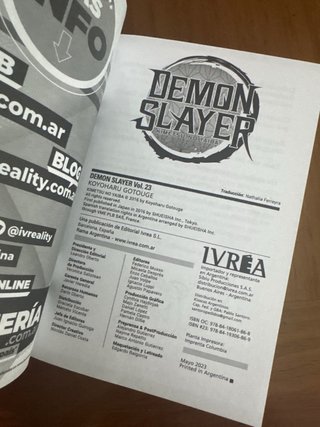 Manga: Demon Slayer 23 de Koyoharu Gotouge