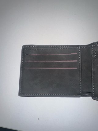 Portafoglio da uomo grigio scuro nuovo