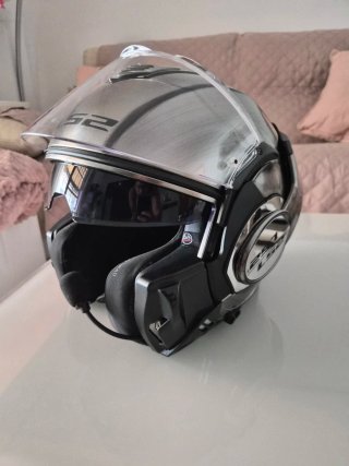 2 Cascos Modulares LS2 Valiant + Intercomunicador