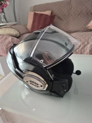 2 Cascos Modulares LS2 Valiant + Intercomunicador