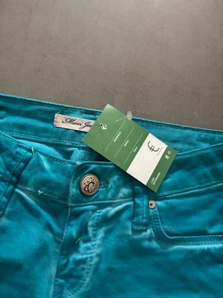 Shorts Vaqueros Turquesa Mavi Jeans Talla 36
