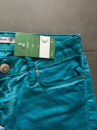 Shorts Vaqueros Turquesa Mavi Jeans Talla 36