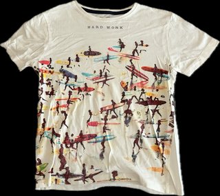 T-shirt OVS Kids bianca tema surf 9-10 anni