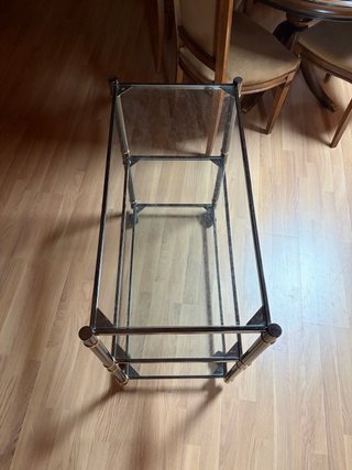 Carrito auxiliar cristal con ruedas