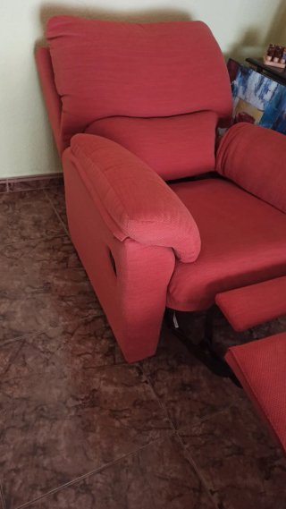 Sillón relax tela naranja
