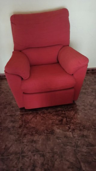 Sillón relax tela naranja