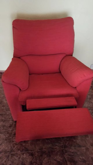 Sillón relax tela naranja