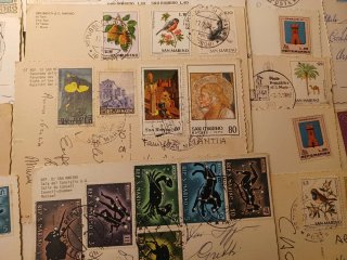 20 cartoline San Marino viaggiate con francobollo