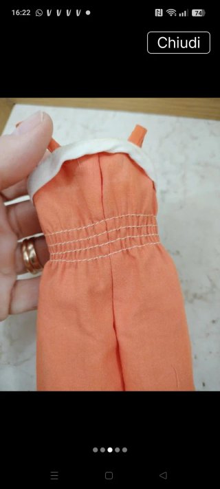 Tutina Barbie Vintage Arancione Anni '70