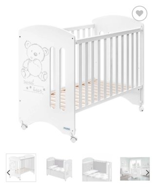 Cómoda infantil (bañera )y cuna oso Micuna