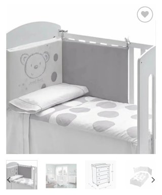 Cómoda infantil (bañera )y cuna oso Micuna