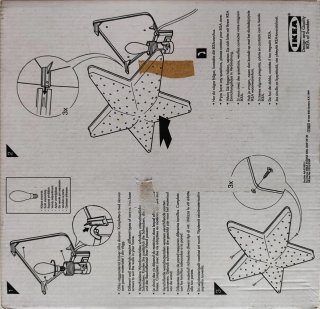 Lámpara Estrella IKEA SMILA STJÄRNA pared