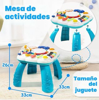 Mesa de actividades para bebé.
